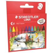 STAEDTLER LUNA WAX CRAYONS ASSORTED COLOURS BOX 12