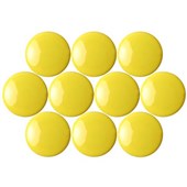 QUARTET MAGNETIC BUTTONS 20MM YELLOW PACK 10