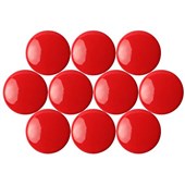 QUARTET MAGNETIC BUTTONS 30MM RED PACK 10