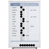 QUARTET PERSONNEL MATRIX BOARD INOUT 410 X 280MM WHITE