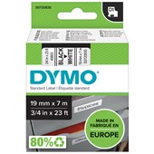 DYMO 45803 D1 LABELLING TAPE 19MM X 7M BLACK ON WHITE