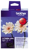 BROTHER LC39BK2PK INK CARTRIDGE BLACK PACK 2