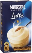 NESCAFE INSTANT COFFEE SACHETS LATTE PACK 10
