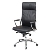 KNIGHT BENTLEY HIGHBACK EXECUTIVE CHAIR 1 LEVER LEATHER BLACK