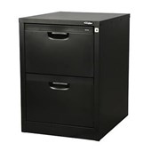 EUROPLAN FORTE FILING CABINET 2 DRAWER COMPACT W505 X D619 X H670MM MATT BLACK