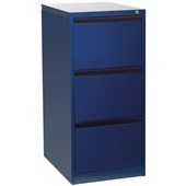 PRECISION CLASSIC VERTICAL FILING CABINET 3 DRAWER W470 X D620 X H1020MM MIDNIGHT BLUE