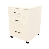 ZEALAND MOBILE 2 DRAWER 1 FILE W465 X D500 X H660MM WASHED MAPLE