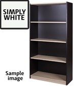 ZEALAND BOOKCASE 3 SHELVES W800 X D300 X H1500MM SIMPLY WHITE