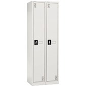 PRECISION CLASSIC LOCKER 1 TIER BANK OF 2 W600 X D457 X H1800MM WHITE SATIN