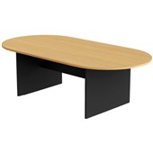 PROCEED MEETING TABLE BOARDROOM W2400 X D1200 X H730MM IRONSTONE AND BEECH