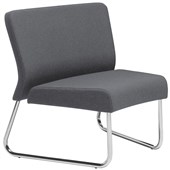 EDEN STATION VISITOR CHAIR MODULAR INTERNAL CURVE DOLLY FABRIC CHARCOAL