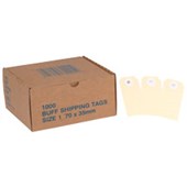 SHIPPING TAGS NO1 MANILLA W70 X L35MM BOX 1000