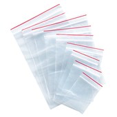 MINIGRIP PLASTIC BAG RESEALABLE 40MU W62 X L75MM CLEAR PACK 100
