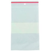 MINIGRIP PLASTIC BAG RESEALABLE WRITE ON PANEL W62 X L75MM CLEAR PACK 100