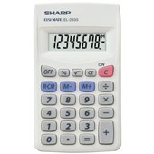 SHARP EL233SBN BASIC FUNCTION 8 DIGIT CALCULATOR WHITE