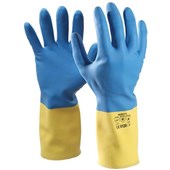 ESKO SAFETY GLOVES NEOPRENE ON LATEX BLUE ON YELLOW LARGE