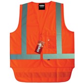 ESKO SAFETY VEST DAYNIGHT WITH CELLPHONE ID AND PEN POCKETS SMALL HIVIS ORANGE