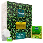 DILMAH TEA BAGS NATURAL GREEN INDIVIDUALLY FOIL ENVELOPED BOX 100