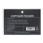 OFFICE SUPPLY CO COPYSAFE POCKETS A3 LANDSCAPE PACK 10