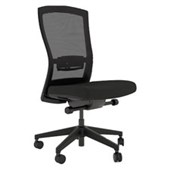 KNIGHT SOLACE OFFICE CHAIR MIDBACK MESH BACK NYLON BASE FULLY BLACK
