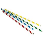 HUHTAMAKI STRAW STRAIGHT PAPER ASSORTED COLOURS PACK 250