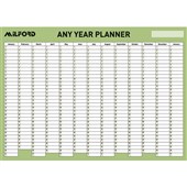 MILFORD WALL PLANNER ANY YEAR 695 X 995MM LAMINATED AND FRAMED