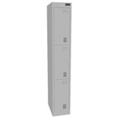 PROCEED STORAGE LOCKER 3 TIER W375 X D450 X H1800MM STONE GREY