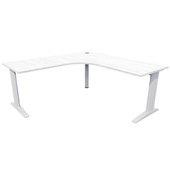 ZEALAND MIRAGE WORKSTATION W1800 X W1800 X D600 X H725MM SILVER FRAME NORDIC PINE TOP