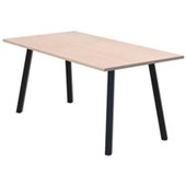 MODELLA II TABLE W1500 X D750 X H720MM BLACK FRAME REFINED OAK