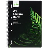 ICON SPIRAL LECTURE NOTEBOOK A4 POLYPROP COVER BLACK 140 PAGE