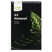 ICON SPIRAL NOTEPAD A5 SOFT COVER TOP OPENING 300 PAGE