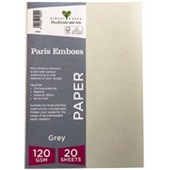 PARIS EMBOSS PAPER A4 120GSM GREY PACK 100