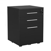 KNIGHT CUBIT MOBILE 2 DRAWER 1 FILE LOCKABLE W466 X D460 X H640MM BLACK