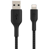 BELKIN BOOST CHARGE LIGHTNING TO USBA BRAIDED CABLE 1M BLACK