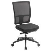 EDEN MEDIA ERGO CHAIR NYLON BASE MESH BACK BLACK