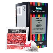 DILMAH EXCEPTIONAL TEA BAGS SPICE CHAI FOIL ENVELOPED BOX 50