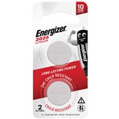 ENERGIZER COIN BATTERY LITHIUM 2025 PACK 2