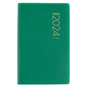 COLLINS DIARY POCKET A71P W74 X L105MM GREEN DAY PER PAGE EVEN YEAR