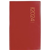 COLLINS DIARY POCKET A71P W74 X L105MM RED DAY PER PAGE EVEN YEAR