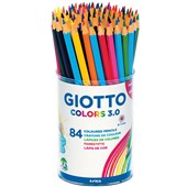 GIOTTO COLOURS 30 COLOURED PENCILS SCHOOL POT 84