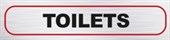 ROSEBUD SELF ADHESIVE SIGN ALUMINIUM W170 X L40MM TOILETS