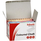 ESSELTE DUSTLESS CHALK ASSORTED BOX 100