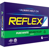 COPY PAPER REFLEX 50 RECYCLED PURE WHITE A4 80GSM PACK 500 SHEETS