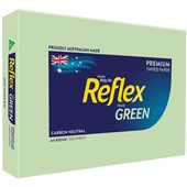 REFLEX COLOURS A4 COPY PAPER 80GSM GREEN PACK 500 SHEETS