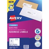 AVERY 959002 L7161 QUICK PEEL ADDRESS LABEL SURE FEED LASER 18UP WHITE PACK 100