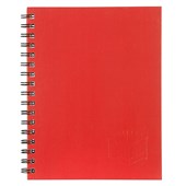 SPIRAX 511 NOTEBOOK 7MM RULED HARD COVER SPIRAL BOUND 200 PAGE 225 X 175MM RED