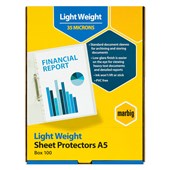 MARBIG LIGHTWEIGHT COPYSAFE SHEET PROTECTORS A5 BOX 100