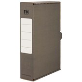 FM STORAGE CARTON FOOLSCAP W250 X H385 X D85MM GREY