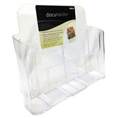 DEFLECTO BROCHURE HOLDER LOW BACK LANDSCAPE A5 CLEAR