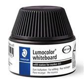 STAEDTLER 488 LUMOCOLOR WHITEBOARD MARKER PEN REFILL POT 30ML BLACK